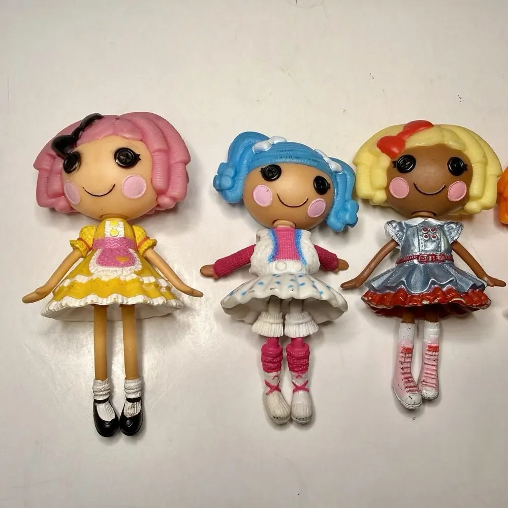 Lalaloopsy Mini Dolls Lot of 5 Crumbs Mittens Dot Bea Patch Treasurechest MGA